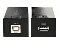 StarTech.com USB 2.0 Extender over Cat5e/Cat6 Cable (RJ45), 492ft/150m USB Over Ethernet Extender/Adapter Kit - Externally Powered USB Extender, USB to Ethernet Converter, 480 Mbps, Rugged Metal Housing (C15012-USB-EXTENDER) - USB-förlängningskabel - USB 2.0 - TAA-kompatibel C15012-USB-EXTENDER