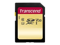 Transcend 500S - flash-minneskort - 128 GB - SDXC UHS-I TS128GSDC500S