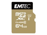 EMTEC Gold+ - flash-minneskort - 64 GB - microSD ECMSDM64GXC10GP