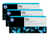 HP 771C - 3-pack - foto-svart - original - bläckpatron B6Y37A