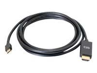 C2G 6ft Mini DisplayPort Male to HDMI Male Passive Adapter Cable - 4K 30Hz - videokort - Mini DisplayPort / HDMI - 1.8 m 84436