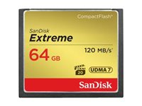 SanDisk Extreme - flash-minneskort - 64 GB - CompactFlash SDCFXSB-064G-G46
