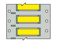 Brady PermaSleeve Wire Marker Sleeves B-342 - fodral - matt - 1 rulle (rullar) - Roll (0.596 cm x 3.65 m) XPS-125-CONT-YL-BK