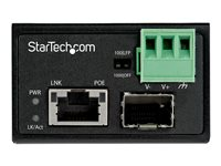 StarTech.com PoE+ industriell fiber till Ethernet-mediakonverterare 30 W - SFP till RJ45 - Singlemode/Multimode fiber till Gigabitkopparnätverk - Mini/kompakt storlek - IP30/-40 &degC till +75 &degC - fibermediekonverterare - 1GbE, 10Mb LAN, 100Mb LAN IMC1GSFP30W