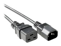 MicroConnect - förlängningskabel för ström - IEC 60320 C19 till IEC 60320 C14 - 2 m PE0191420