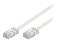 MicroConnect nätverkskabel - 10 m - vit V-UTP510W-FLAT