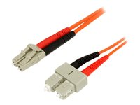 StarTech.com 2m Fiber Optic Cable - Multimode Duplex 62.5/125 - LSZH - LC/SC - OM1 - LC to SC Fiber Patch Cable (FIBLCSC2) - nätverkskabel - 2 m FIBLCSC2