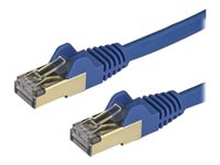 StarTech.com 1,5 m CAT6a-patchkabel - Skyddad (STP) - 100% kopparledning - Hakfria kontakter - Blå - patch-kabel - 1.5 m - blå 6ASPAT150CMBL