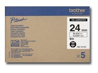 Brother HG151V5 - bandlaminat - 5 kassett(er) - Rulle ( 2,4 cm x 8 m) HG151V5