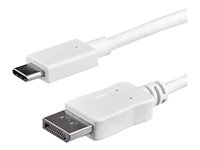 StarTech.com 3ft/1m USB C to DisplayPort 1.2 Cable 4K 60Hz, USB-C to DisplayPort Adapter Cable HBR2, USB Type-C DP Alt Mode to DP Monitor Video Cable, Compatible with Thunderbolt 3, White - USB-C Male to DP Male (CDP2DPMM1MW) - extern videoadapter - STM32F072CBU6 - vit CDP2DPMM1MW