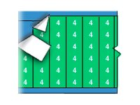 Brady Solid Numbers Wire Marker Card Legend 4 - lednings/kabelmärkare (förtryckt) WM-4-GR-PK