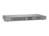 LevelOne GEP-1621 - switch - 16 portar - ohanterad - rackmonterbar GEP-1621