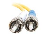 C2G ST-ST 9/125 OS1 Duplex Singlemode PVC Fiber Optic Cable (LSZH) - nätverkskabel - 3 m - gul 85561