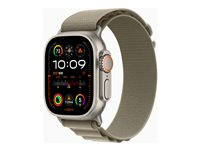 Apple Watch Ultra 2 - titan - smart klocka med Alpine Loop - oliv - 64 GB MREY3DH/A