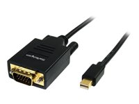 StarTech.com 6 ft. (1.8 m) Mini Displayport to VGA Cable - 1920x1200 / 1080p - Thunderbolt Compatible - VGA Monitor Cable (MDP2VGAMM6) - videokonverterare - svart MDP2VGAMM6