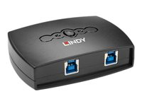 Lindy 2 Port USB 3.0 Switch - USB-växel - 2 portar 43141