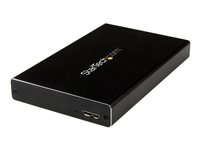 StarTech.com USB 3.0 universell 2,5 tums SATA III eller IDE hårddiskkabinett med UASP – Portabel extern SSD / HDD - förvaringslåda - ATA-133 / SATA 6Gb/s - USB 3.0 UNI251BMU33