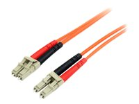 StarTech.com 2m Fiber Optic Cable - Multimode Duplex 62.5/125 - LSZH - LC/LC - OM1 - LC to LC Fiber Patch Cable (FIBLCLC2) - patch-kabel - 2 m - orange FIBLCLC2