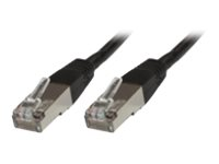 MicroConnect nätverkskabel - 1 m - svart SSTP601S