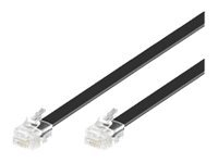 MicroConnect Modular Straight - telefonkabel - 3 m - svart MPK103B