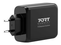 PORT Connect strömadapter - GaN-teknik - USB typ A, 3 x USB-C - 120 Watt 900107-EU