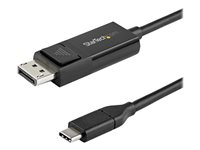 StarTech.com USB C till DisplayPort 1.2-kabel på 2 m för 4K vid 60 Hz - dubbelriktad vändbar videokabeladapter för DP till USB-C eller USB-C till DP - HBR2/HDR - USB Type C/TB3-skärmkabel - DisplayPort-kabel - 24 pin USB-C till DisplayPort - 2 m CDP2DP2MBD