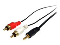 StarTech.com 3 ft Stereo Audio Cable - 3.5mm Male to 2x RCA Male - heaDPhone jack to RCA - Mini jack to RCA - 3.5mm to RCA (MU3MMRCA) - ljudkabel - 92 cm MU3MMRCA