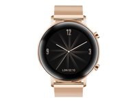 Huawei Watch GT 2 Elegant - guldrosa rostfritt stål - smart klocka med milanese-rem - guldrosa 55024506