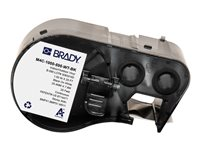 Brady B-595 - continuous label cartridge with ribbon - blank - 1 rulle (rullar) - Rulle (2,54 cm x 7,62 m) M4C-1000-595-WT-BK