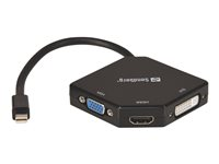 Sandberg Adapter MiniDP>HDMI+DVI+VGA - videokonverterare 509-12
