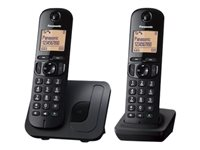 Panasonic KX-TGC212 - trådlös telefon med nummerpresentation/samtal väntar + 1 extra handuppsättning - 3-riktad samtalsförmåg KX-TGC212PDB