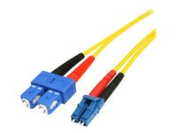 StarTech.com 4m Fiber Optic Cable - Single-Mode Duplex 9/125 - LSZH - LC/SC - OS1 - LC to SC Fiber Patch Cable (SMFIBLCSC4) - patch-kabel - 4 m - gul SMFIBLCSC4