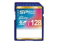 SILICON POWER Elite - flash-minneskort - 128 GB - SDXC UHS-I SP128GBSDXAU1V10