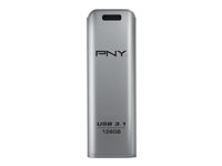 PNY Elite Steel - USB flash-enhet - 128 GB FD128ESTEEL31G-EF