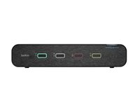 Belkin Universal Secure Dual-Head - 2:a generationen - omkopplare för tangentbord/video/mus/ljud - 4 portar - TAA-kompatibel F1DN204KVM-UN-4