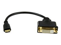 StarTech.com 8 in Mini HDMI to DVI Cable Adapter, DVI-D to HDMI (1920x1200p), 19 Pin HDMI Mini (C) Male to DVI-D Female, Digital Monitor Adapter Cable M/F, 3.9 Gbps Bandwidth, Black - Mini HDMI to DVI Adapter - videokort - HDMI / DVI - 20.32 cm HDCDVIMF8IN