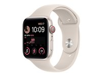 Apple Watch SE (GPS + Cellular) 2a generation - stjärnljusaluminium - smart klocka med sportband - starlight - 32 GB MNPT3DH/A