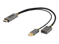 StarTech.com 1ft (30cm) HDMI to DisplayPort Adapter, Active 4K 60Hz HDMI Source to DP Monitor Adapter Cable, USB Bus Powered, HDMI 2.0 to DisplayPort Converter for Laptops/PC - Supports HDR and Ultrawide Displays (128-HDMI-DISPLAYPORT) - adapterkabel - DisplayPort / HDMI - 30 cm 128-HDMI-DISPLAYPORT
