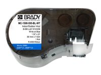 Brady B-595 - färgpatron för etiketter - 1 rulle (rullar) - Roll (3.81 cm x 7.62 m) MC-1500-595-BL-WT