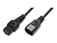 MicroConnect - strömkabel - IEC 60320 C13 till IEC 60320 C14 - 1.5 m PC1003