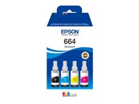 Epson EcoTank 664 - 4-pack - svart, gul, cyan, magenta - original - påfyllnadsbläck C13T664640