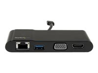 StarTech.com USB-C Multiport Adapter - USB-C Travel Dock with 4K HDMI or 1080p VGA, Gigabit Ethernet, 5Gbps USB-A 3.0 - Discontinued, Limited Stock, & Replaced by DKT31CHVL (DKT30CHV) - videokort - HDMI/VGA/ljud/USB - 11.4 cm DKT30CHV