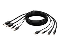 Belkin Secure KVM Combo Cable - video/USB/ljud-kabel - TAA-kompatibel - 1.83 m F1DN2CCBL-MP6T