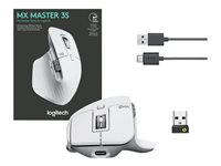 Logitech MX Master 3S Performance Wireless Mouse - mus - Bluetooth, 2.4 GHz - pale 910-006558