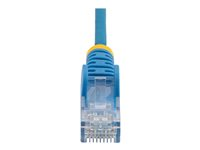 StarTech.com 0,5 m CAT6-kabel - Tunn - Ej hakfria RJ45-kontakter - Blå - patch-kabel - 50 cm - blå N6PAT50CMBLS