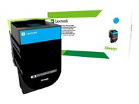 Lexmark 702CE - cyan - original - tonerkassett - LCCP, LRP, Lexmark Corporate 70C20CE