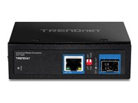 TRENDnet TI-F11SFP - medieomvandlare - 10Mb LAN, 100Mb LAN, 1GbE - TAA-kompatibel TI-F11SFP