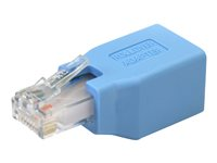 StarTech.com Cisco Console Rollover Adapter for RJ45 Ethernet Cable - Network adapter cable - RJ-45 (M) to RJ-45 (F) - blue - ROLLOVER - nätverksadapterkabel - blå ROLLOVER