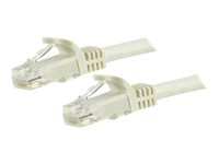 StarTech.com 1.5m CAT6 Ethernet Cable, 10 Gigabit Snagless RJ45 650MHz 100W PoE Patch Cord, CAT 6 10GbE UTP Network Cable w/Strain Relief, White, Fluke Tested/Wiring is UL Certified/TIA - Category 6 - 24AWG (N6PATC150CMWH) - patch-kabel - 1.5 m - vit N6PATC150CMWH