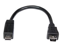 StarTech.com 6in Micro USB to Mini USB Adapter Cable M/F - Micro USB male to Mini USB female - Micro USB to Mini USB Adapter (UUSBMUSBMF6) - USB-adapter - mini-USB typ B till mikro-USB typ B - 15.24 cm UUSBMUSBMF6